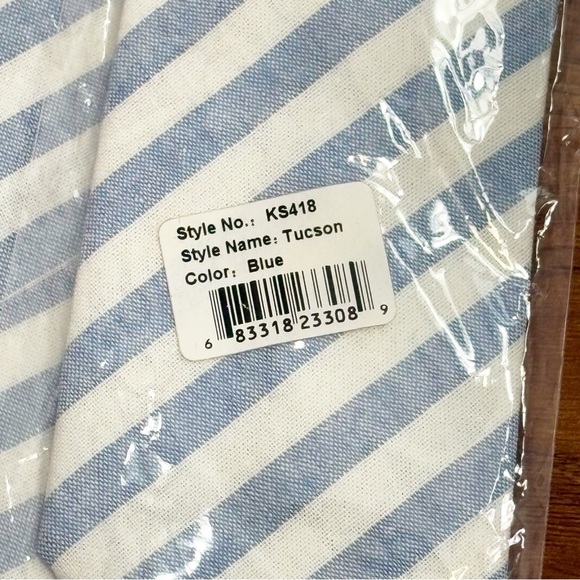 Bundle of 4 NWT Knot Society Assorted Blue Print Cotton Men's Ties - Picture 3 of 12